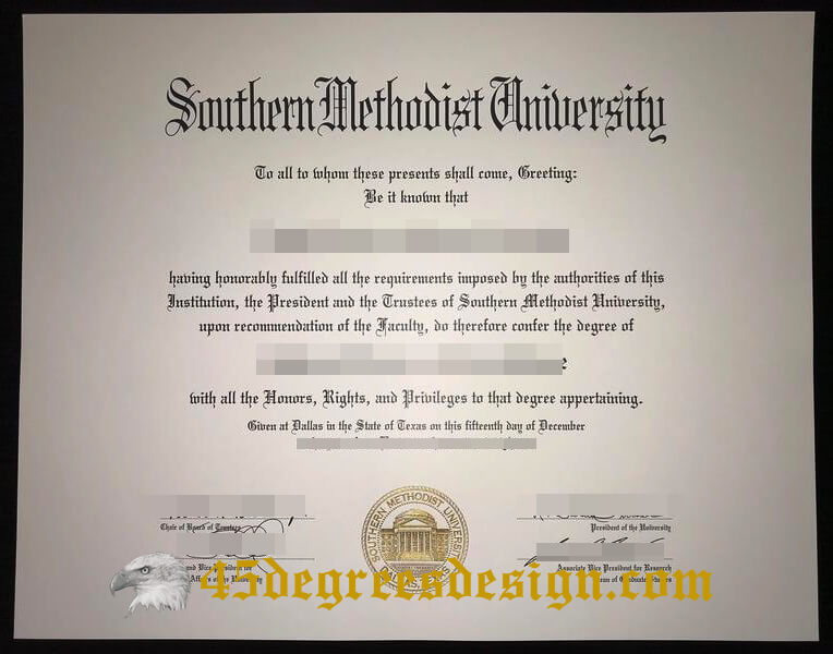 Southern Methodist University diploma