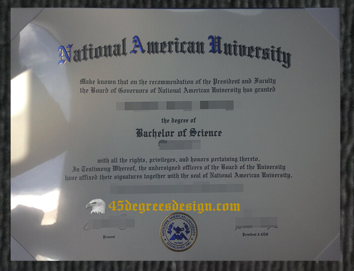 National American University diploma 