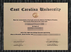 East Carolina University (ECU) diploma