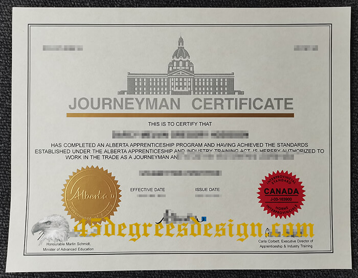 Alberta Journeyman certificate