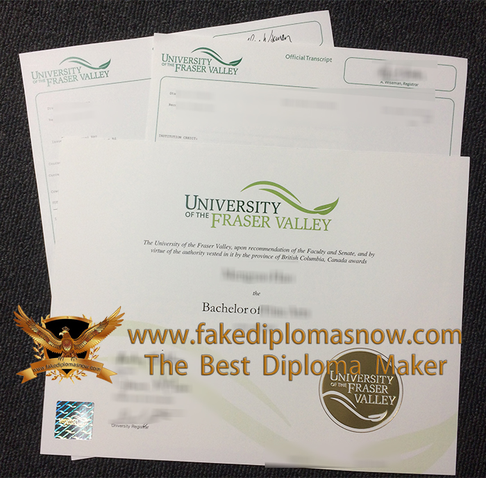 University of the Fraser Valley bachelor diploma and transcript