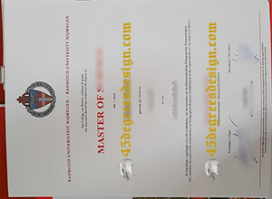 Radboud University Nijmegen diploma