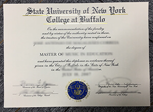 State University of New York College at Buffalo diploma