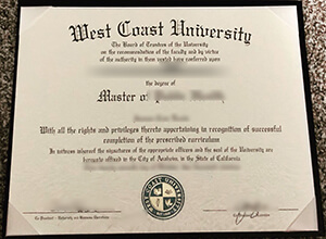 West Coast University diploma