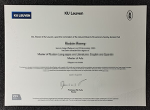 Buy a fake KU Leuven Master of Arts diploma in Belgium