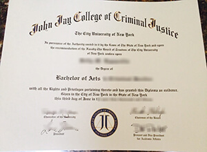 John Jay College of Criminal Justice diploma