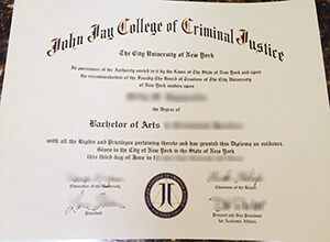 John Jay College of Criminal Justice diploma