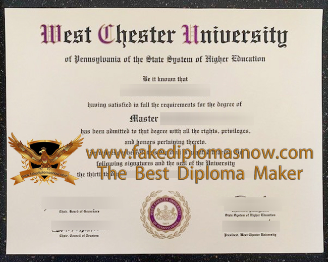 West Chester University diploma