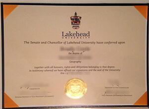 Lakehead University diploma