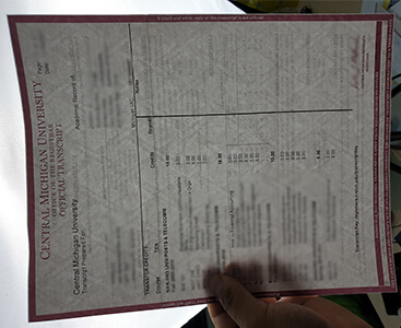 Central Michigan University transcript