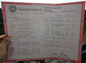 Northeastern University transcript