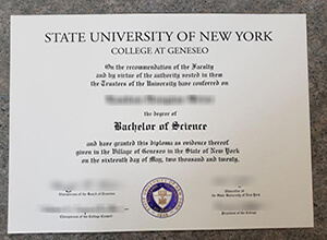 SUNY Geneseo diploma