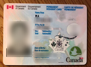 Canada permanent resident card