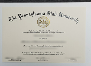 Pennsylvania State University  MBA diploma