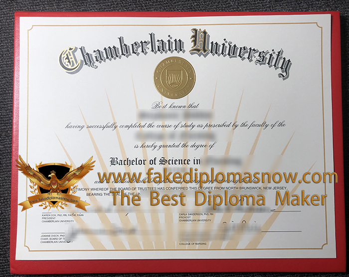 Chamberlain University diploma