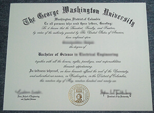 The George Washington University fake diploma sample, buy fake GWU transcript online