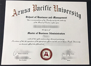 Azusa Pacific University diploma