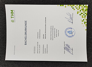 Technische Hochschule Mittelhessen University of Applied Sciences Urkunde