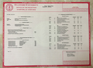 Stanford University transcript