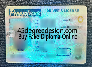 Scannable Pennsylvania fake driver’s license