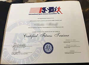 International Sports Sciences Association (ISSA) certificate