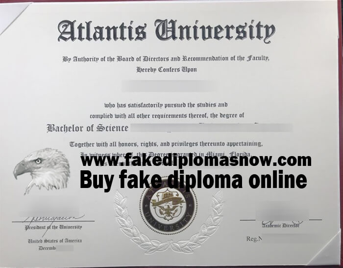 Atlantis University Diploma, Atlantis University degree