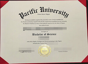 Pacific University diploma