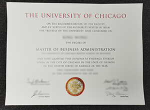 University of Chicago MBA diploma