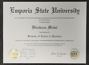 ESU degree, Emporia State degree, Emporia State University fake diploma