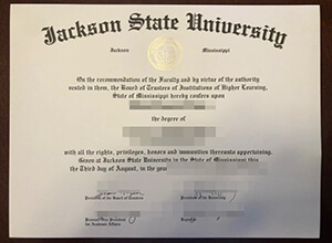 JSU degree, Jackson State University diploma