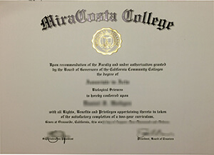 Purchase a Phony MiraCosta College Diploma in The USA