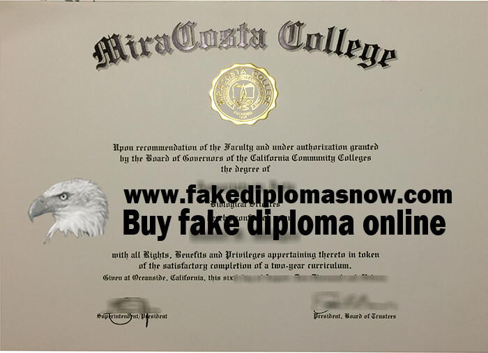 MiraCosta College diploma, MiraCosta College degree