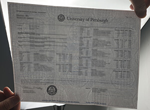 匹兹堡大学水印成绩单, University of Pittsburgh transcript