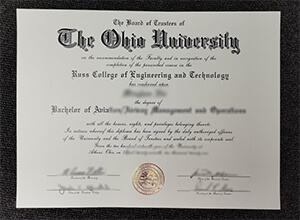 Ohio University diploma