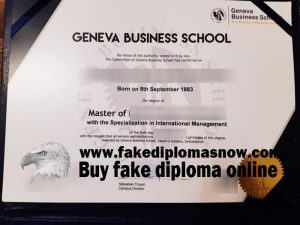 Geneva Business School diploma, fake Geneva Business School degree