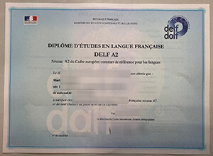 French DELF A2 diploma