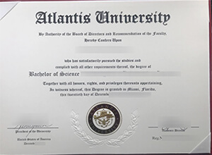 Buy fake Atlantis University Diploma online