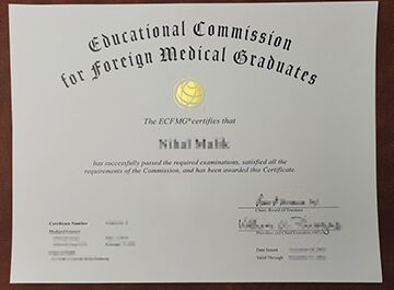 How much does a fake ECFMG certificate cost?