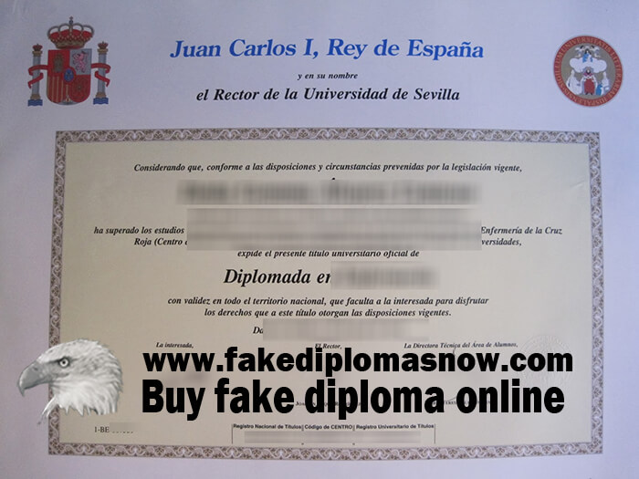 Fake Universidad De Sevilla Diploma, Fake Universidad De Sevilla degree