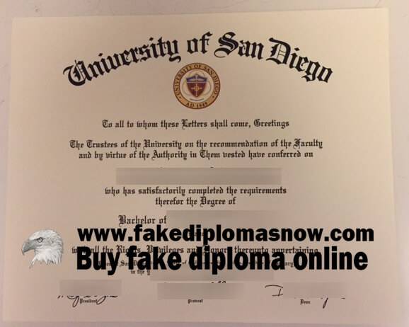 University of San Diego fake diploma 