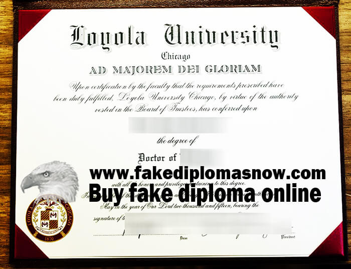 Phony Loyola University Chicago diploma, fake Loyola degree, LUC diploma, 