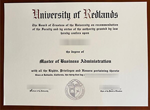fake University of Redlands diploma