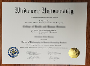 fake Widener University diploma