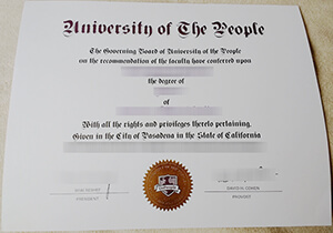 fake University of the People diploma,