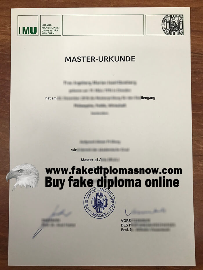 LMU Munich Fake Diploma in Germany， Ludwig-Maximilians-Universität München Urkunde