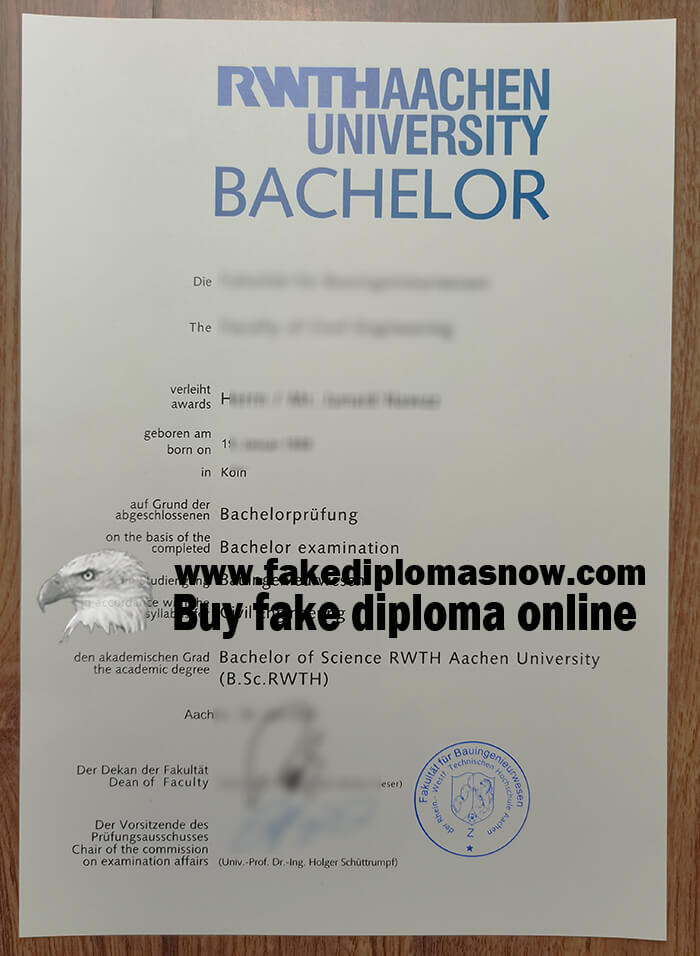 RWTH Aachen University diploma, RWTH Aachen University fake degree
