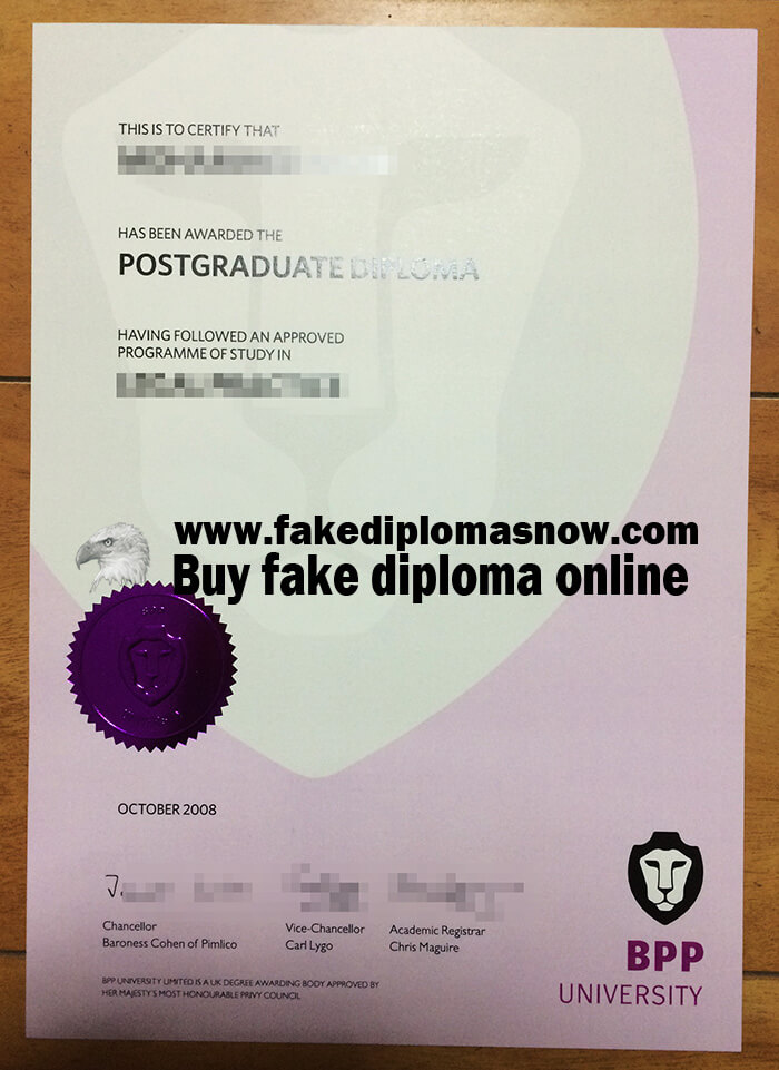  BPP University fake diploma