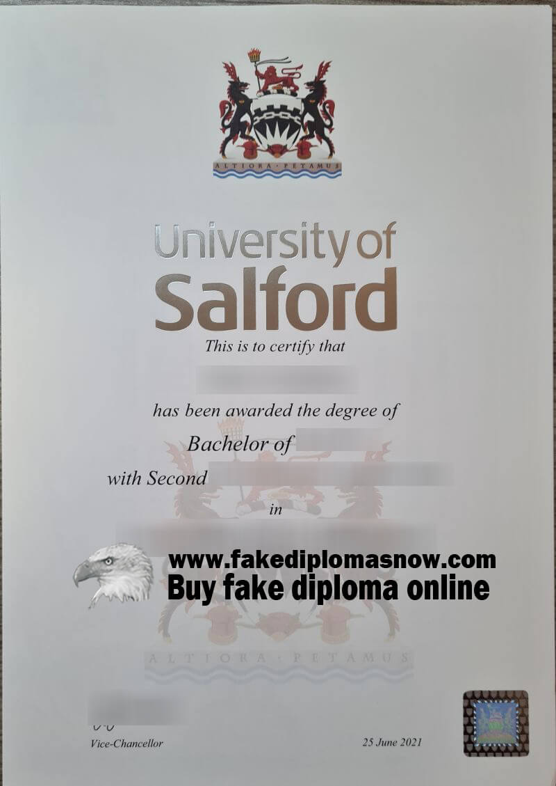 phony University of Salford diploma, University of Salford degree, Buy UK diploma online