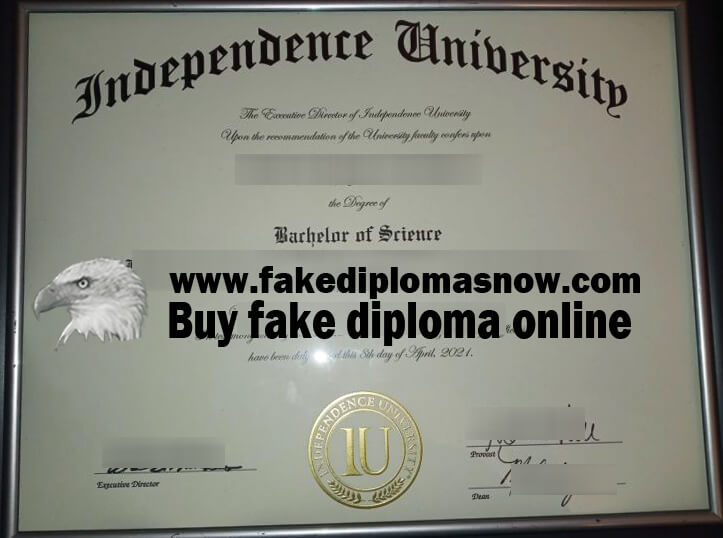 Independence University fake degree, buy diploma online 