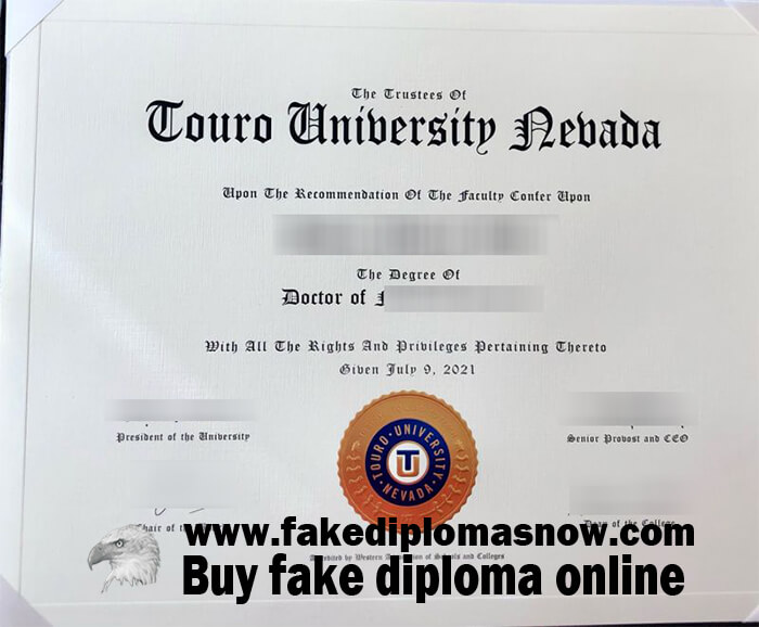 Touro University Nevada diploma 